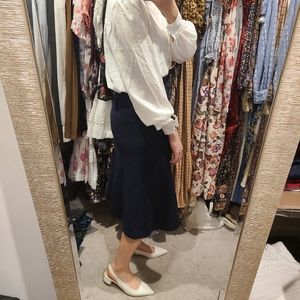 Uniqlo wool blend flare skirt
